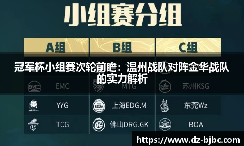 冠军杯小组赛次轮前瞻：温州战队对阵金华战队的实力解析